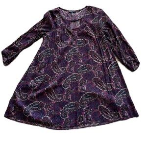 American Eagle Outfitters purple paisley dress size M